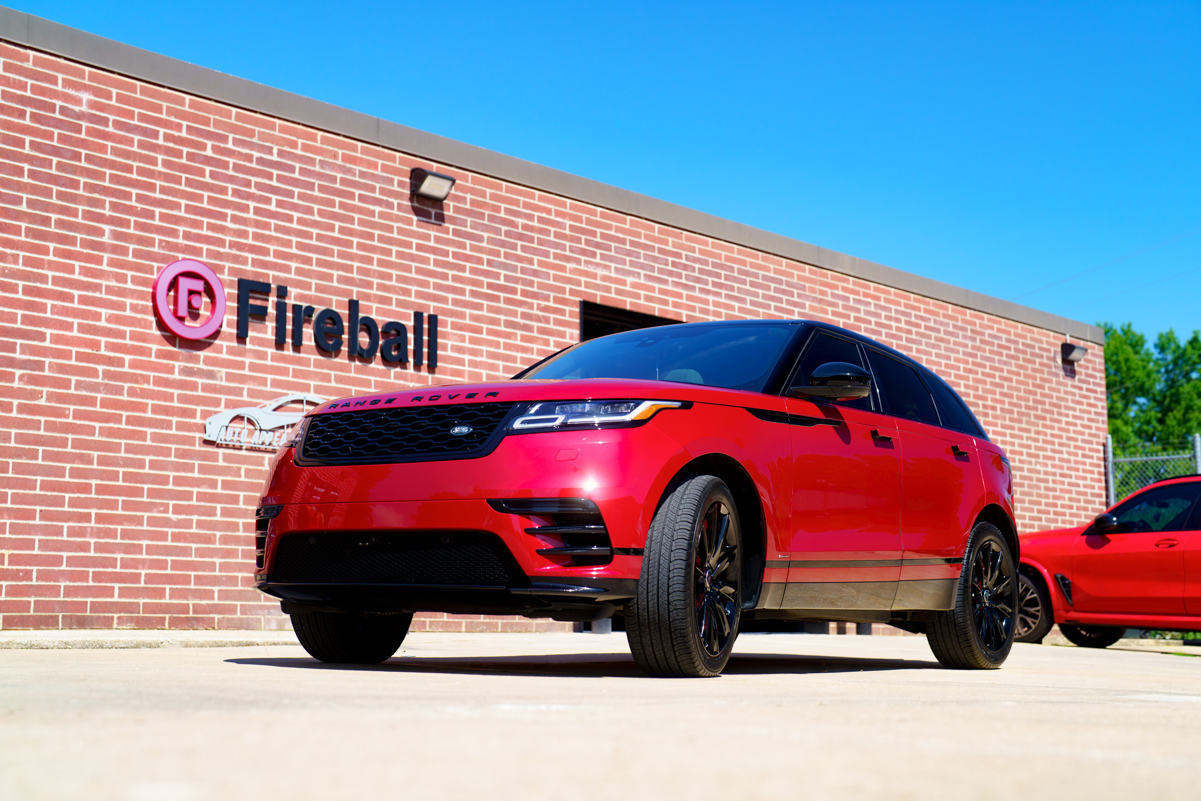 A land Rover coated in Fireball ceramic coatings at the Fireball training headquarters